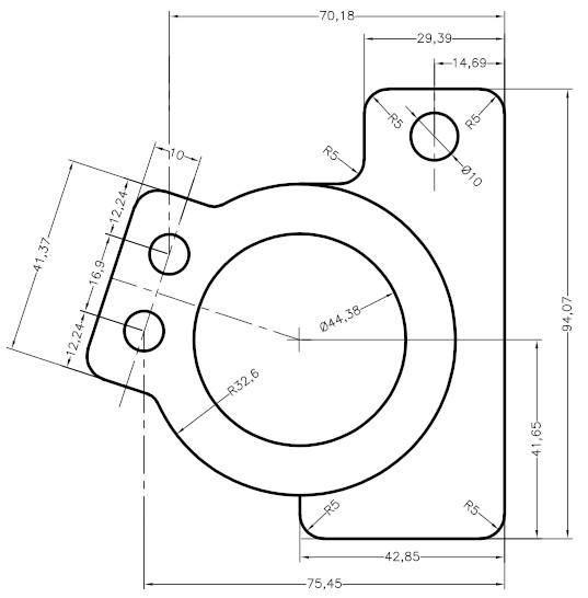 Exemplo de desenho técnico
