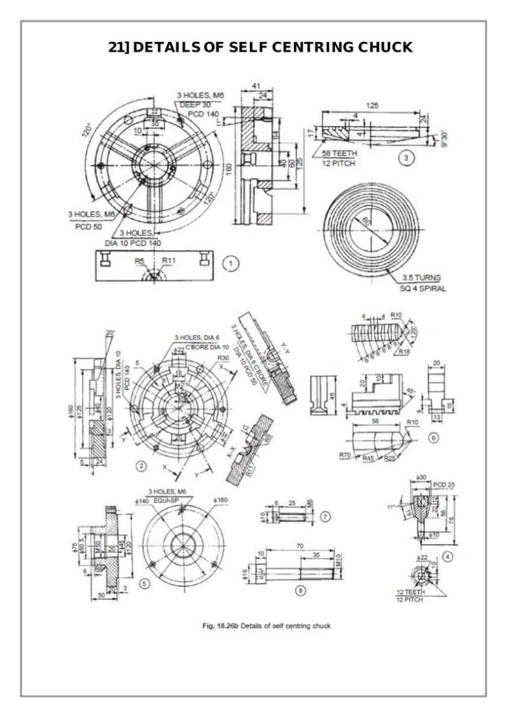 Assembly drawing of a part