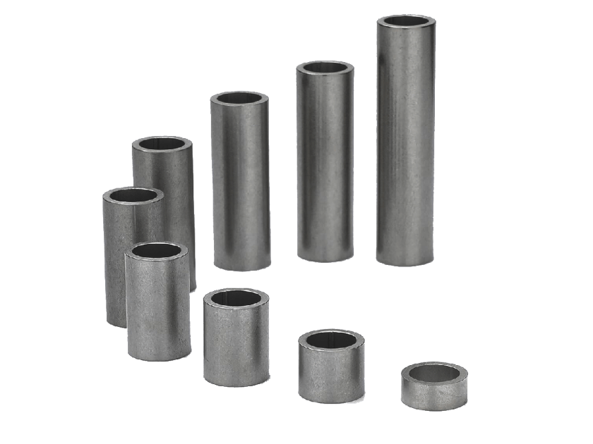 CNC-turned sleeves manufactured from bar stock to customer documentation